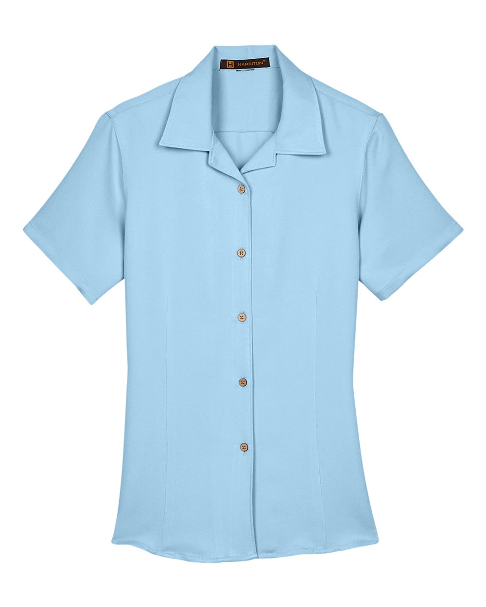 🔥 Harriton Women Bahama Cord Camp Shirt Short Sleeve button Up To 2XL M570W - Picture 14 of 41