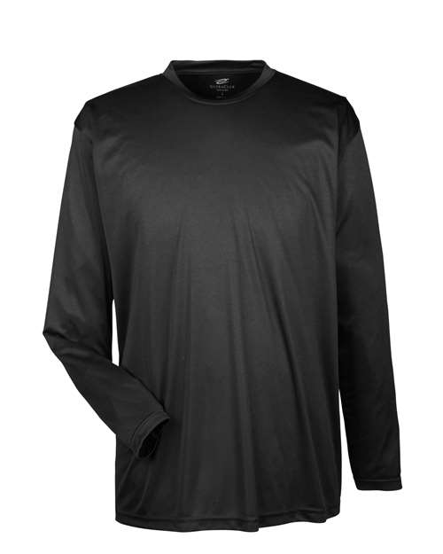 UltraClub Men's Cool & Dry Sport Long Sleeve Performance Interlock T-Shirt 8422