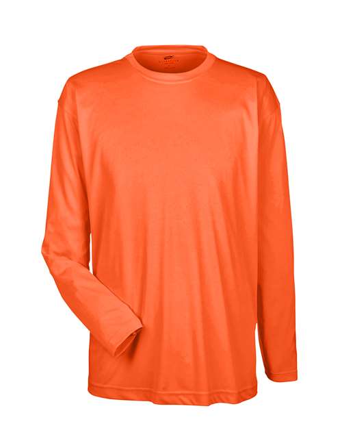 UltraClub Men's Cool & Dry Sport Long Sleeve Performance Interlock T-Shirt 8422