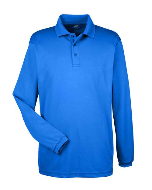 Men's Cool & Dry Long Sleeve Mesh Piqué Polo