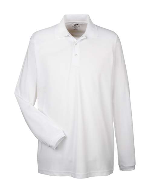 Men&#8216;s Cool & Dry Long Sleeve Mesh Piqué Polo-UltraClub