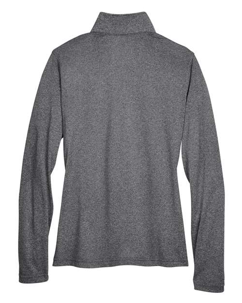 Women's Cool & Dry Heathered Performance Quarter-Zip Pullover – Back