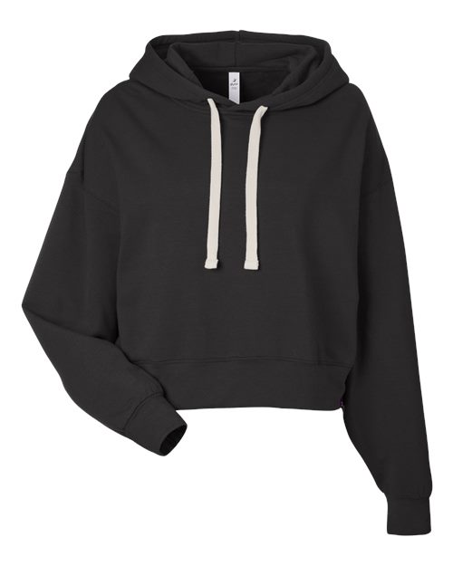 Women's Vintage Oversized Cropped Hooded Sweatshirt