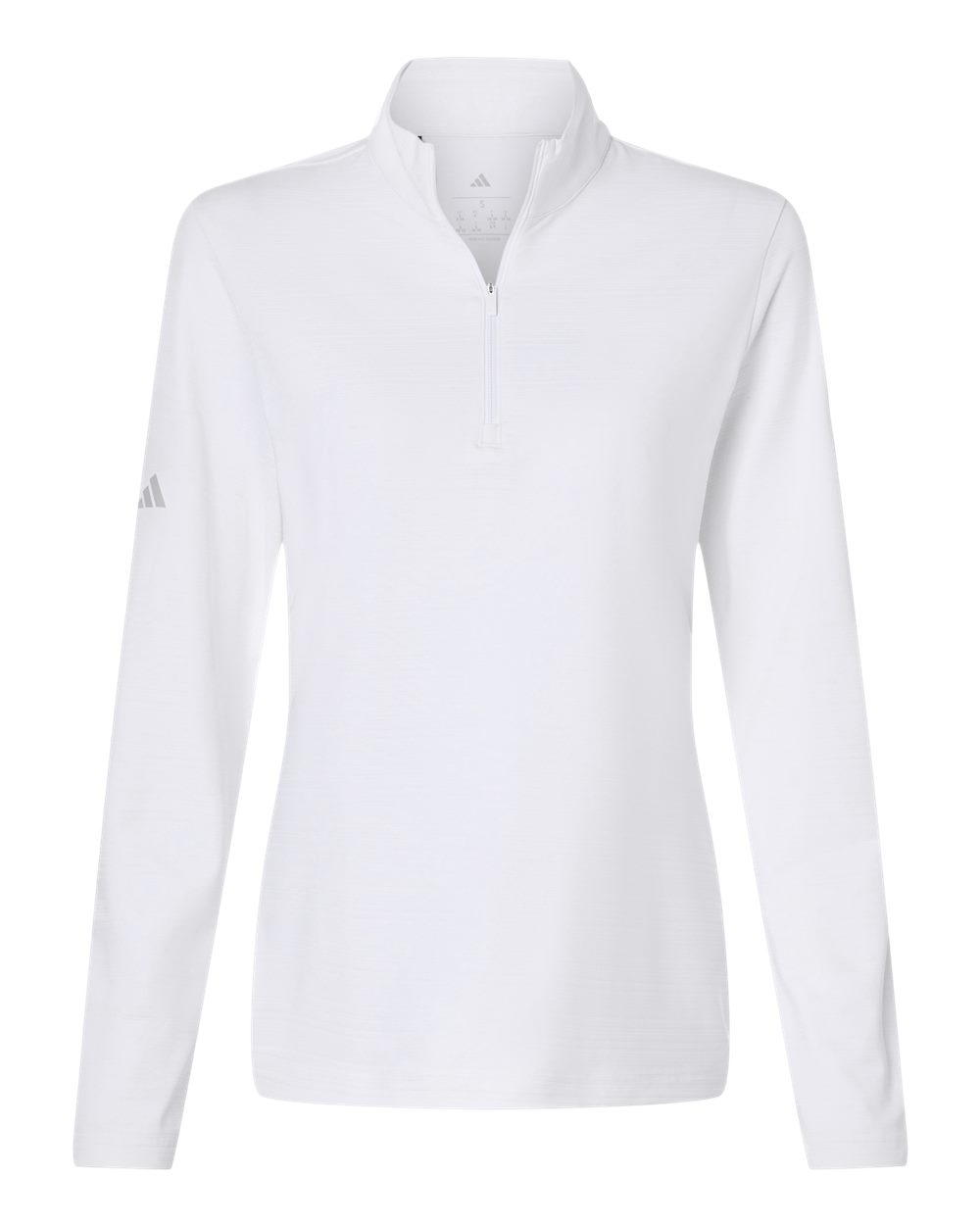 Adidas A709 - Women's Textured Stripe Quarter-Zip Pullover