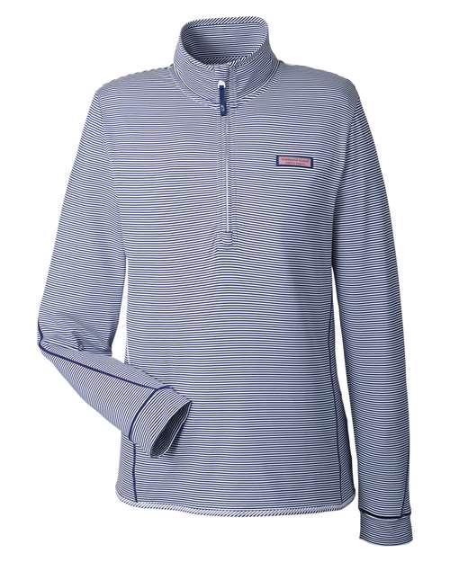 vineyard vines Women's Microstripe Sankaty Half-Zip Pullover K002521