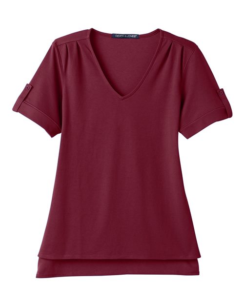 Women's CrownLux Performance® Plaited Rolled Sleeve Shirt