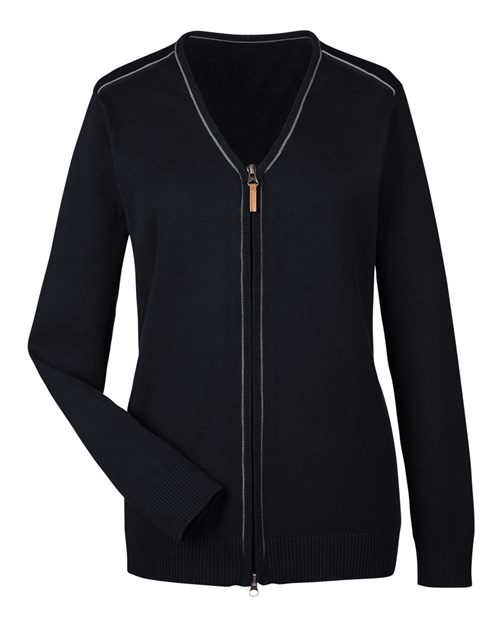 Devon & Jones Women's Manchester Fully-Fashioned Full-Zip Cardigan Sweater DG478W
