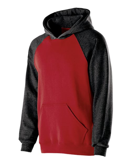 Youth Cotton/Poly Fleece Banner Hooded Sweatshirt