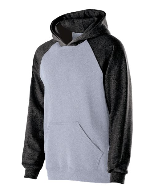 Youth Cotton/Poly Fleece Banner Hooded Sweatshirt