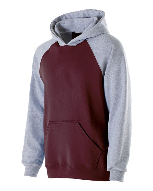 Youth Cotton/Poly Fleece Banner Hooded Sweatshirt