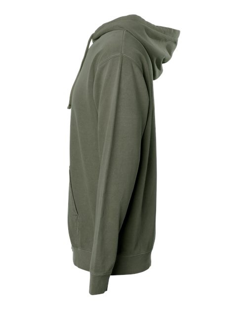 Unisex Midweight Pigment-Dyed Hooded Sweatshirt – Detail