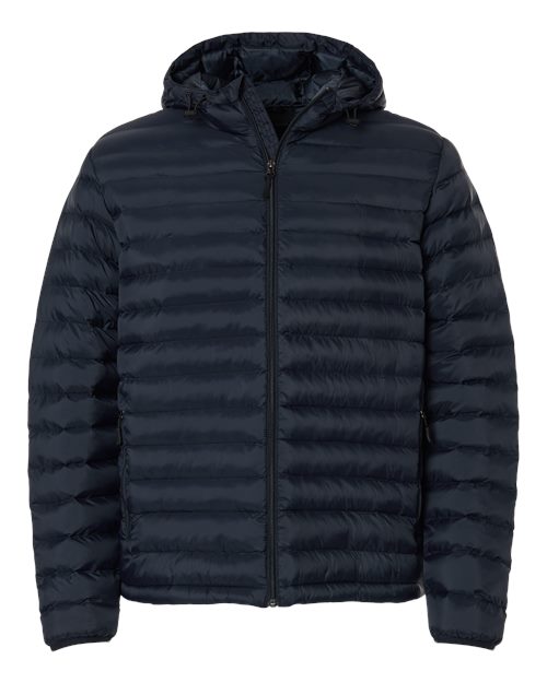 Men&#8216;s Lightweight Poly-filled Hooded Puffer Jacket-Weatherproof