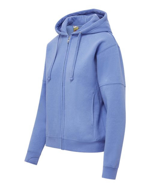 Women's Vintage Fleece Hooded Full-Zip Sweatshirt – Detail