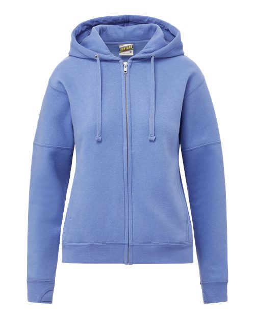 Women's Vintage Fleece Hooded Full-Zip Sweatshirt