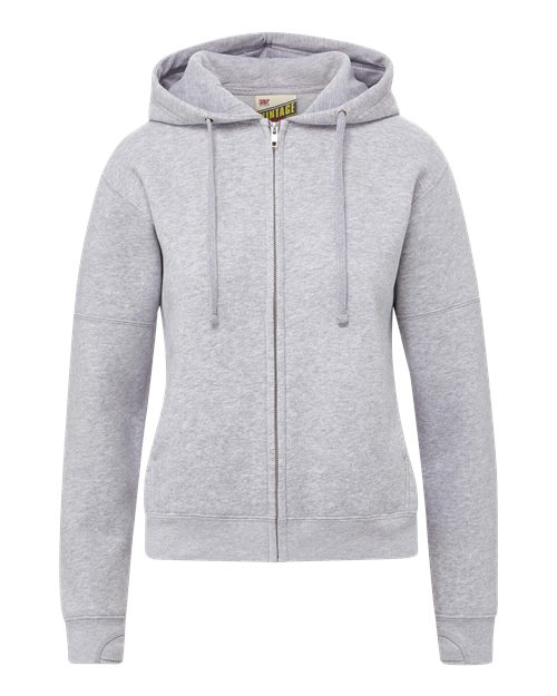 Women's Vintage Fleece Hooded Full-Zip Sweatshirt
