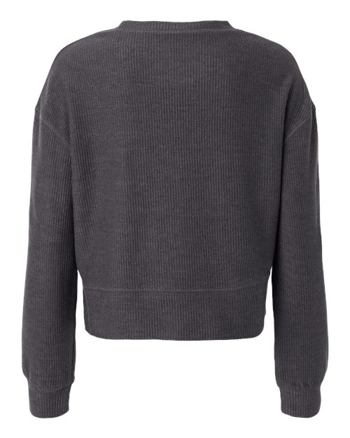 Women's Ribbed Knit Cropped Boxy Crew