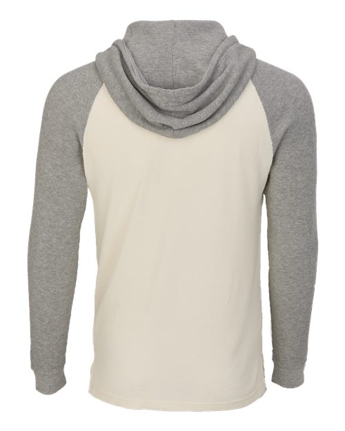 Unisex Waffle Knit Pullover Hooded Long Sleeve T-Shirt