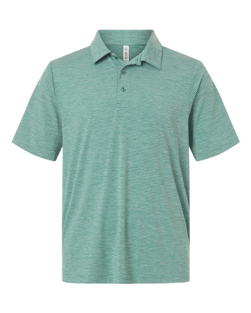 Men's Relay Heathered Stripe Polo – Front