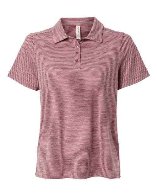 Women's Relay Heathered Stripe Polo