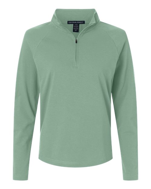 Women's Seaton Pebble Textured Quarter-Zip Pullover – Front