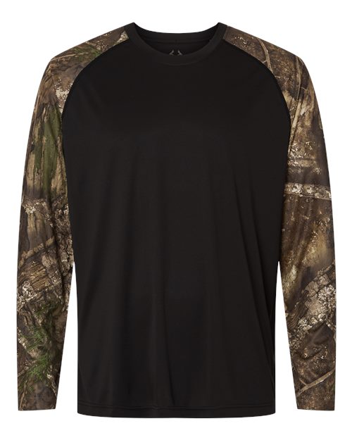 Unisex Realtree® Performance Colorblocked Long Sleeve T-Shirt – Front