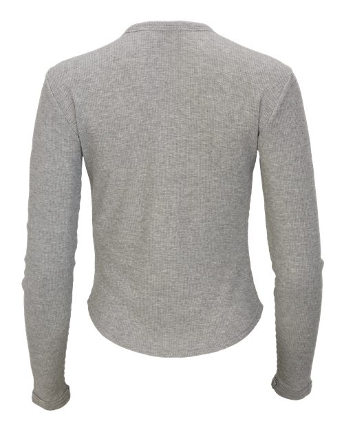 Women's Waffle Knit Baby Long Sleeve T-Shirt