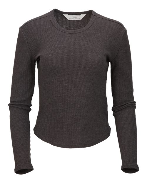 Women's Waffle Knit Baby Long Sleeve T-Shirt – Front
