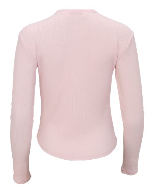 Women's Waffle Knit Baby Long Sleeve T-Shirt
