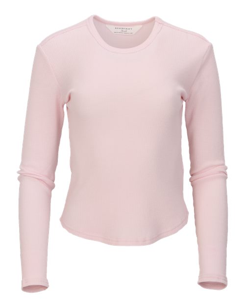 Women's Waffle Knit Baby Long Sleeve T-Shirt