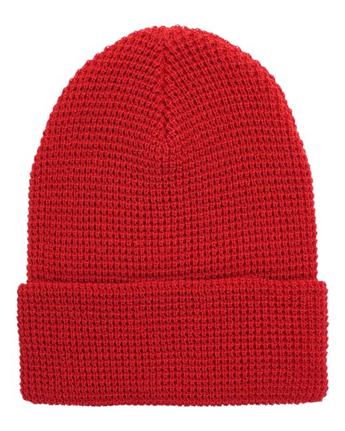 Waffle Cuffed Knit Beanie