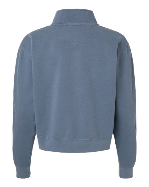 Women's Garment-Dyed Mid-Length Quarter-Zip Sweatshirt