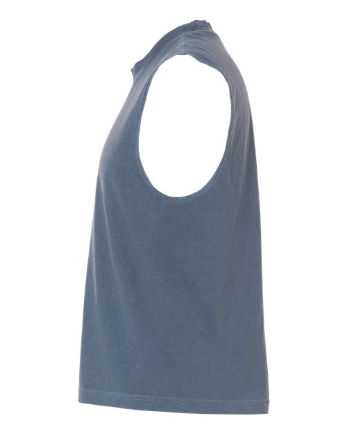 Unisex Heavyweight Cotton Garment-Dyed Mid-Length Muscle Tee – Detail