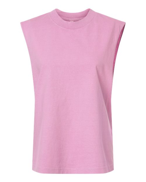 Unisex Heavyweight Cotton Garment-Dyed Mid-Length Muscle Tee