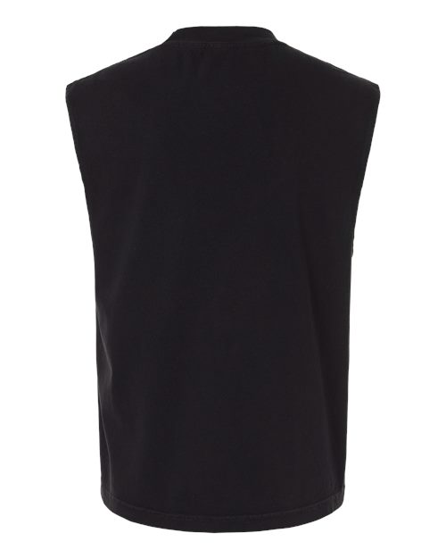 Unisex Heavyweight Cotton Garment-Dyed Mid-Length Muscle Tee