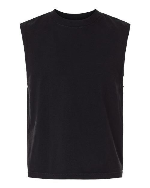 Unisex Heavyweight Cotton Garment-Dyed Mid-Length Muscle Tee