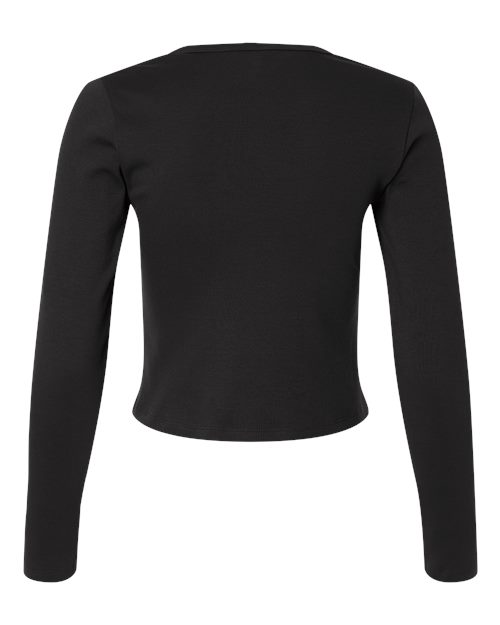 Women's Baby Rib Long Sleeve Cropped Tee