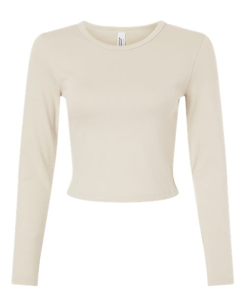 Women's Baby Rib Long Sleeve Cropped Tee