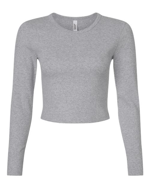 Women's Baby Rib Long Sleeve Cropped Tee