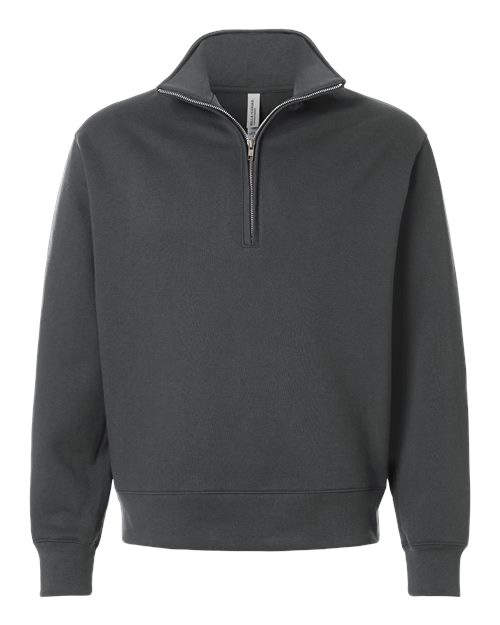 BELLA + CANVAS Unisex 10 oz Quarter-Zip Pullover Sweatshirt - Asphalt