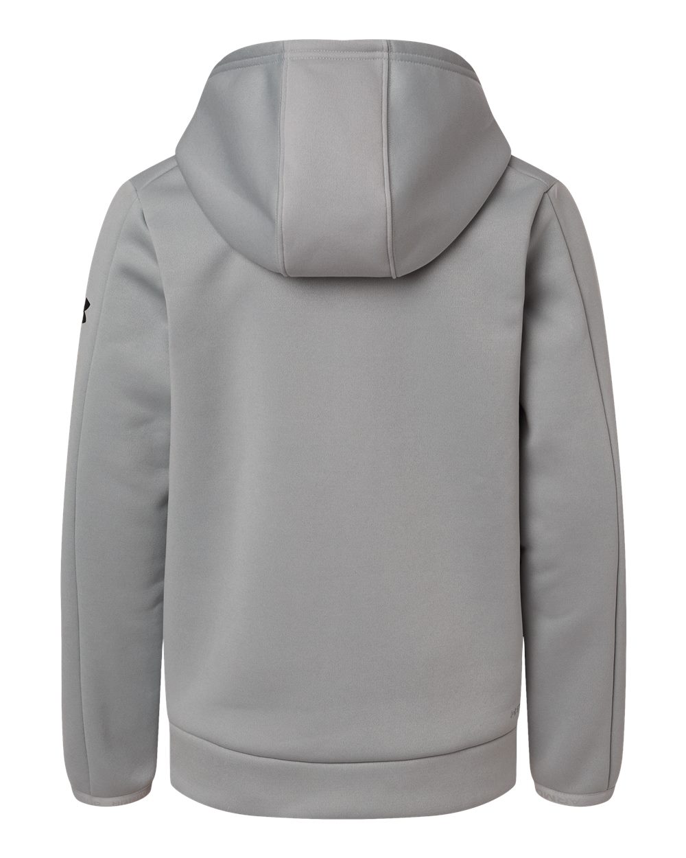 Youth Fleece Pro Hooded Pullover in Mod Grey/ Black — Back