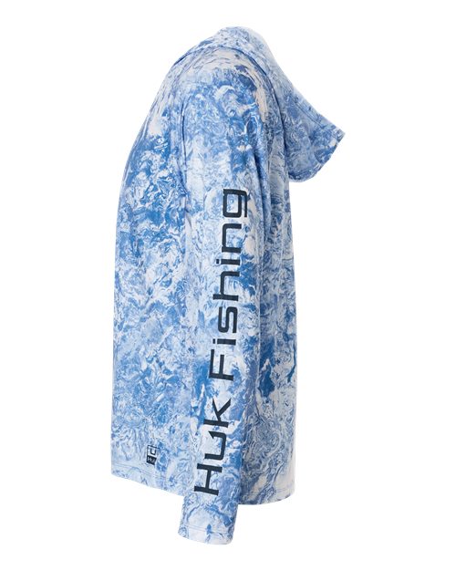 Men's Pursuit Mossy Oak Printed Hooded Long Sleeve T-Shirt – Detail