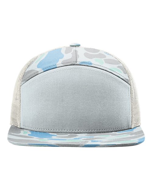 Printed Seven-Panel Trucker Cap
