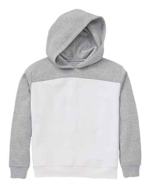 Youth Colorblocked Hooded Sweatshirt BY5404-Boxercraft