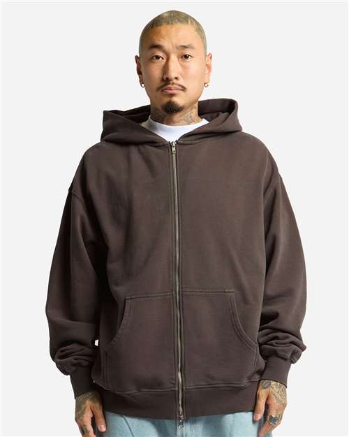 Unisex Max Heavy Fleece Garment-Dyed Full-Zip Hooded Sweatshirt