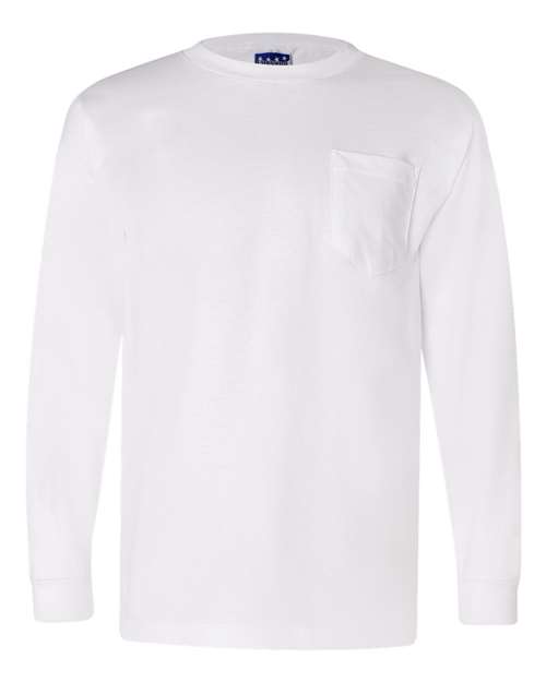 Union&#45;Made Long Sleeve Pocket T&#45;Shirt-Bayside