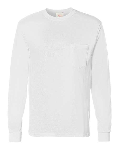 Authentic Long Sleeve Pocket T-Shirt-Hanes
