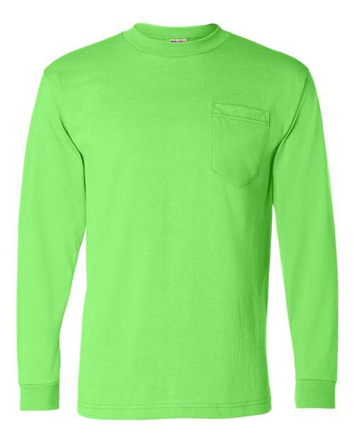 USA&#45;Made 50/50 Long Sleeve Pocket T&#45;Shirt-Bayside