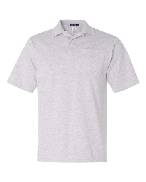 JERZEES Men's SpotShieldR 50/50 Polo with Pocket 436MPR