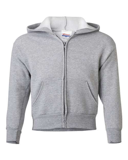 Hanes Youth EcoSmartR Full-Zip Hooded Sweatshirt P480
