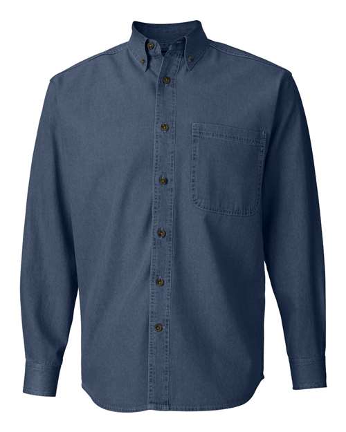 Denim Long Sleeves Shirt Tall Sizes-Sierra Pacific